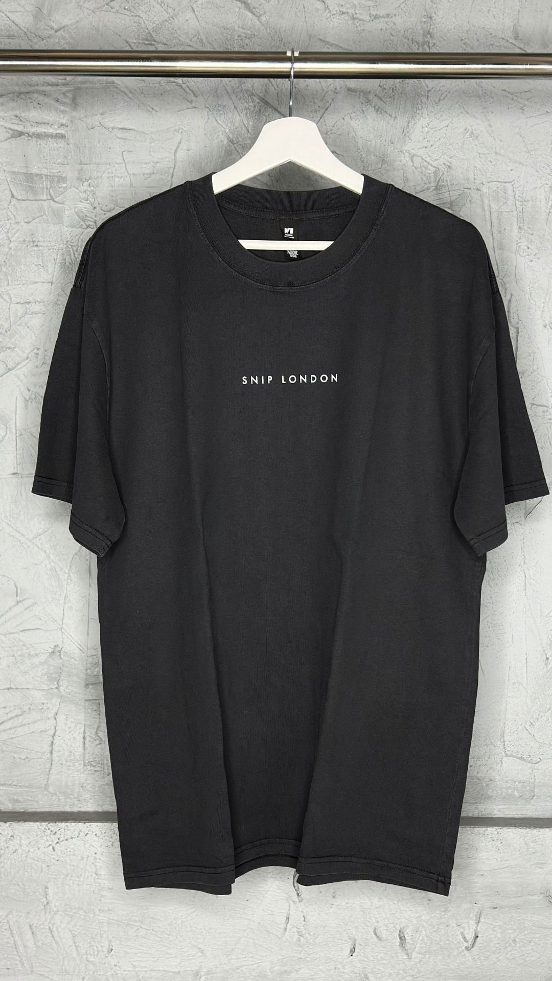 SNIP LDN OVERSIZED TEE WASHED BLACK